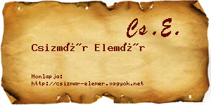 Csizmár Elemér névjegykártya